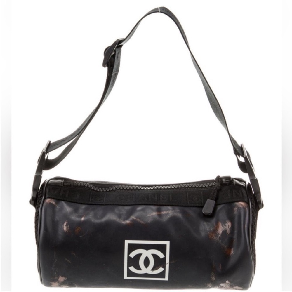 VINTAGE CHANEL Bag Chanel Sports Line Shoulder Bag Black - Picture 4 of 16